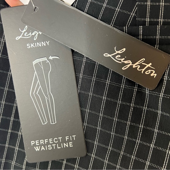 Leighton Black White Checkered Skinny Pant - Picture 7 of 12